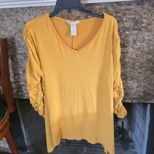 NYC Women's Mustard Long Sleeve Top